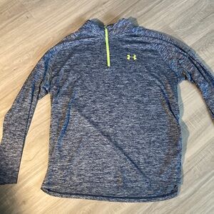Men’s 3/4 Zip Long Sleeve - Blue/Grey, Size L, Under Armour